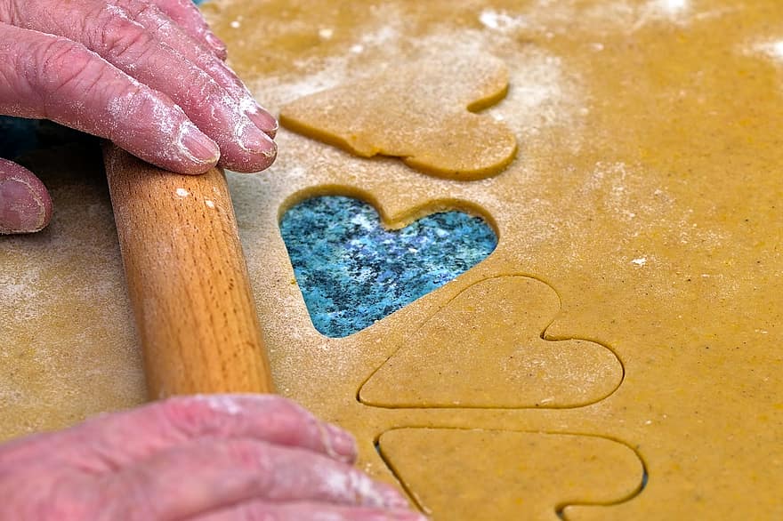 To Bake, Cut Out Biscuit, Cookie Dough, Christmas, Cookie, Rolling Pin, Boat, Hands, Senior, Occupational Therapy, Close Up