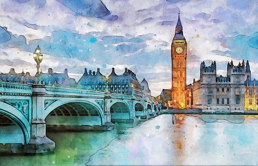 Lontoo, rakennus, arkkitehtuuri, joki, Thames, kaupunki, Englanti, kaupunki-, maamerkki, uk, eduskunta