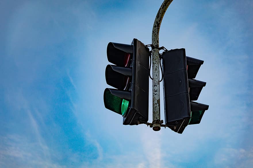közlekedési lámpa, forgalom, zöld, jel, szimbólum