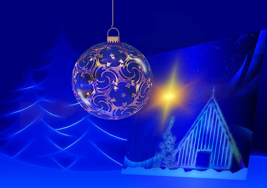 Christmas Ornament, Advent, Christmas, Christmas Tree, Poinsettia, Festival, Family Fast, Christmas Eve, Father Christmas, Atmosphere, Tree Decorations