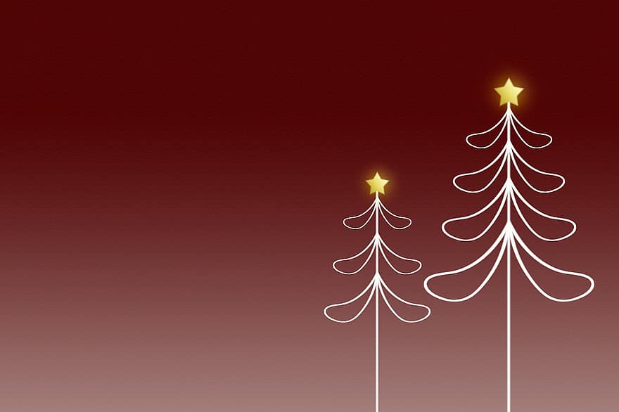 cartão de Natal, fundo vermelho, Natal, parabens, árvore, vermelho, cartão