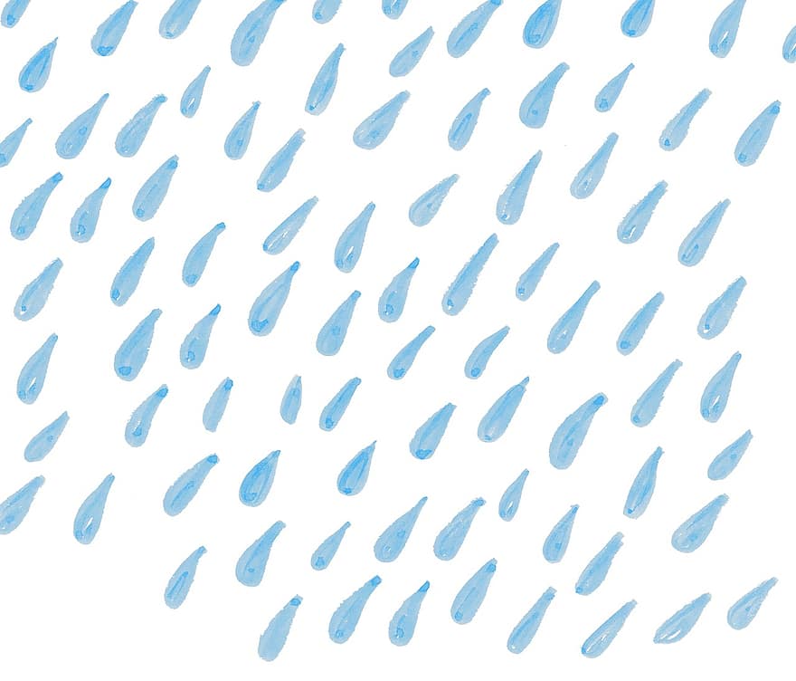 akwarela, deszcz, pogoda, farba, ilustrowany, burza, namalowany, pada deszcz, prysznic, posypać