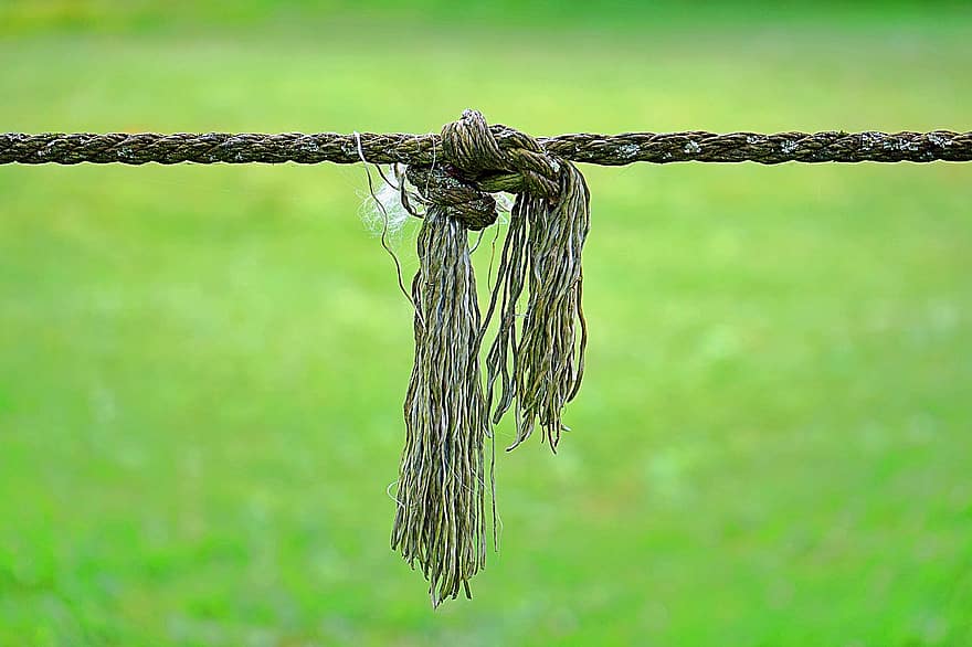 κόμπος, σκοινί, συνδεδεμένος