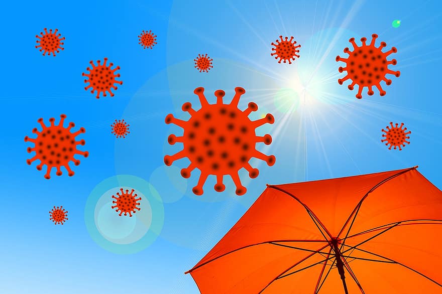 korona, koronavirusas, virusas, ekranas, skėtis, covid-19, ranka, sustabdyti, atstumas, socialinis atstumas, kontaktinis draudimas