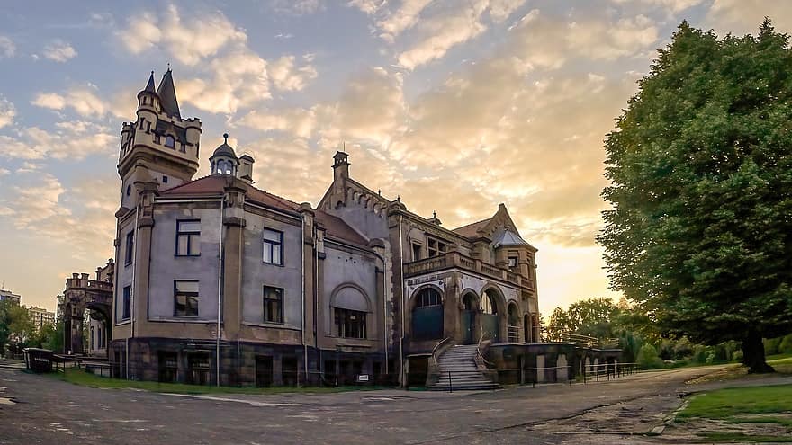 дворец, замък, архитектура, Sosnowiec, разглеждане на забележителности, сграда, известното място, история, стар, религия, християнство