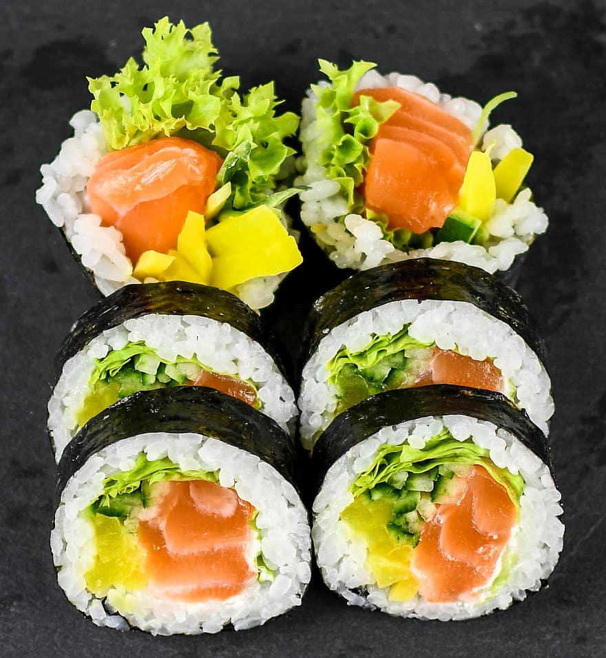 Sushi, gulungan sushi, maki, makanan Jepang
