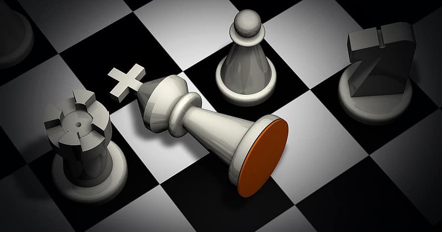 Checkmated, Chess, Figures, Chess Pieces, King, Lady, Strategy, Chess Board, Play, Tower, Horse