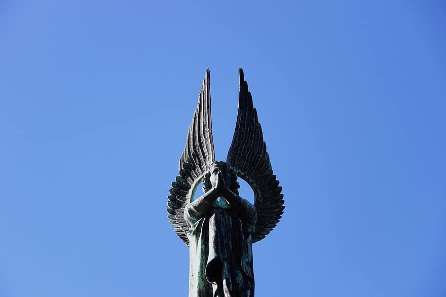 arkangelas, campo santo, angelas, menas, skulptūra, statula