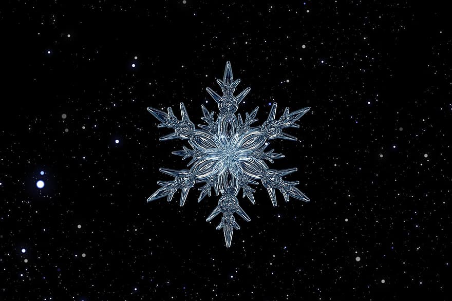 snöflinga, is kristall, is, form, frost, tyg, rutnät, glas, kan referera till, kall, kristall-