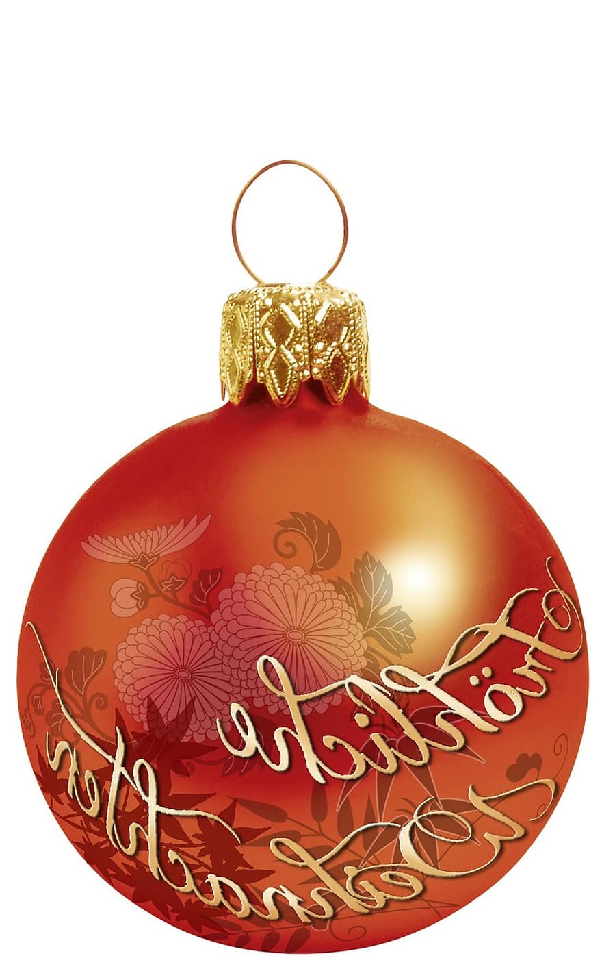 Graphic, Christmas Ornament, Design, Cut Out, Red, Orange, Fernöstlich, Japanese, Gold, Handwriting, Calligraphy