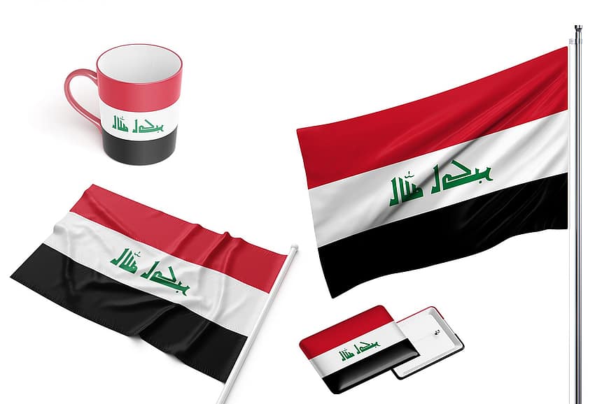 Irak, Irag zászló, iraki zászló, zászló, Nemzeti zászló