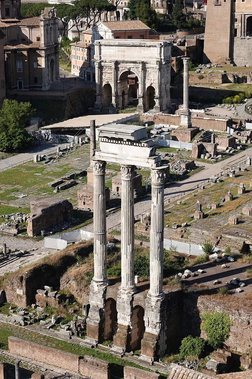 fori imperiali, Forums impériaux, Rome, centre historique, Rome antique, ruines, endroit célèbre, vieille ruine, archéologie, architecture, l'histoire