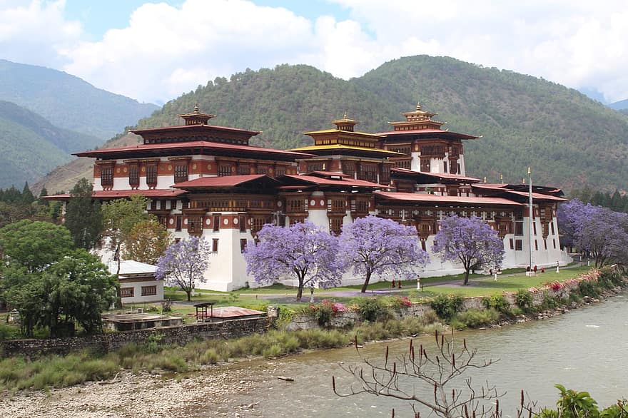 Bhutan, paleis, koning, kasteel, reizen, exploratie, historisch