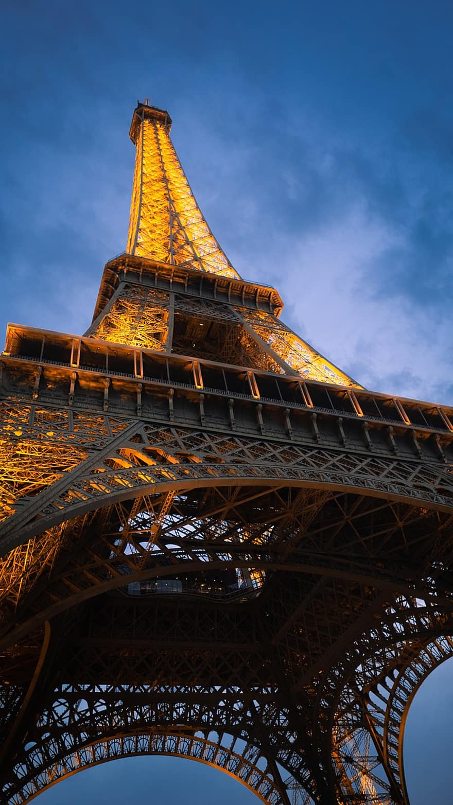 Франція, Париж, Ейфелева, вежа, вечірній, вогні, туризм, пам'ятник, французький, подорожі