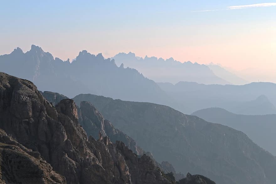 Cadini Group, планина, облаци, доломити, връх, южен Тирол, Трентино, Италия, Алпи, пейзаж