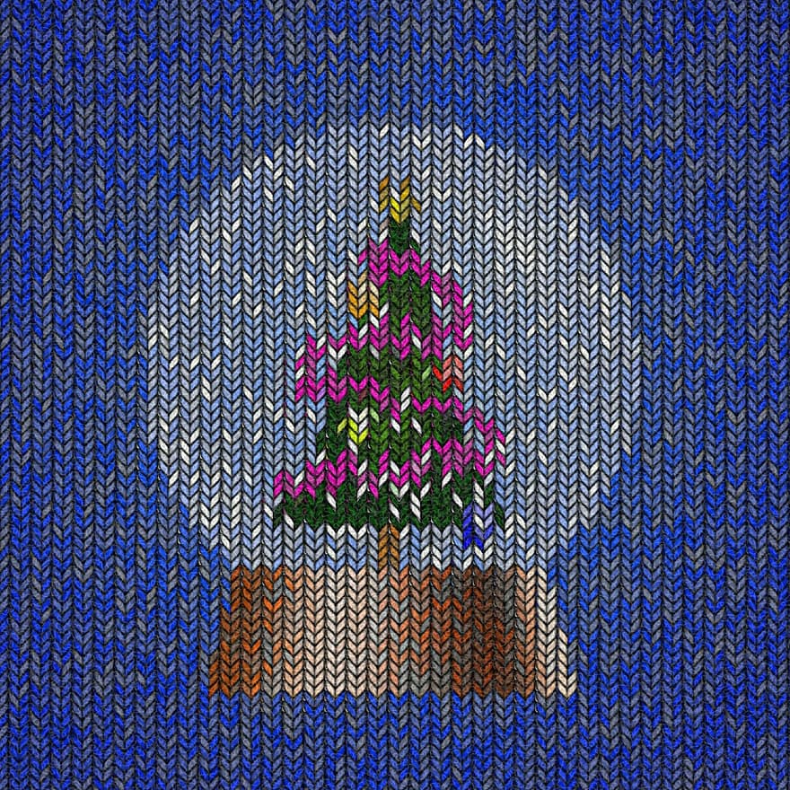 Boże Narodzenie, skoczek, sweter, śnieg, śnieżna kula, drzewko świąteczne, sezonowy, uroczysty, wakacje, okazje, ornament
