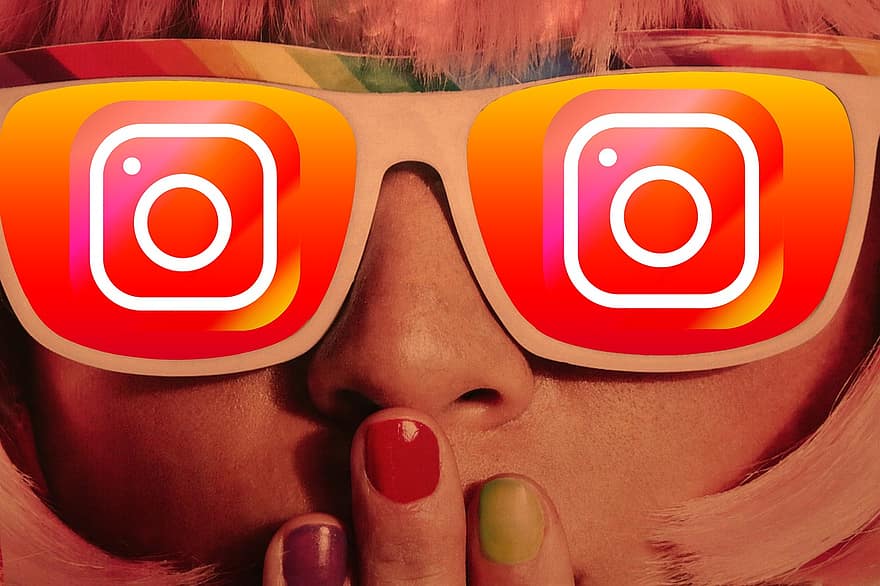 Girl, Glasses, Instagram, Sunglasses, Social Media, Mask, Masked, Icon, Social, Network, Communication