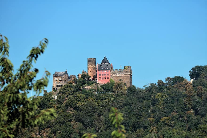 cung điện schönbrunn, Lâu đài, nước Đức, khách sạn, Schonburg, Oberwesel, ngành kiến ​​trúc, lịch sử, nơi nổi tiếng, cũ, tòa nhà bên ngoài
