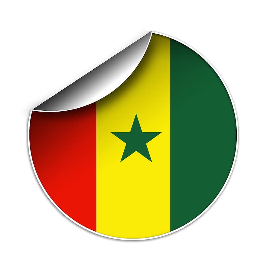 bendera, orang Senegal, simbol