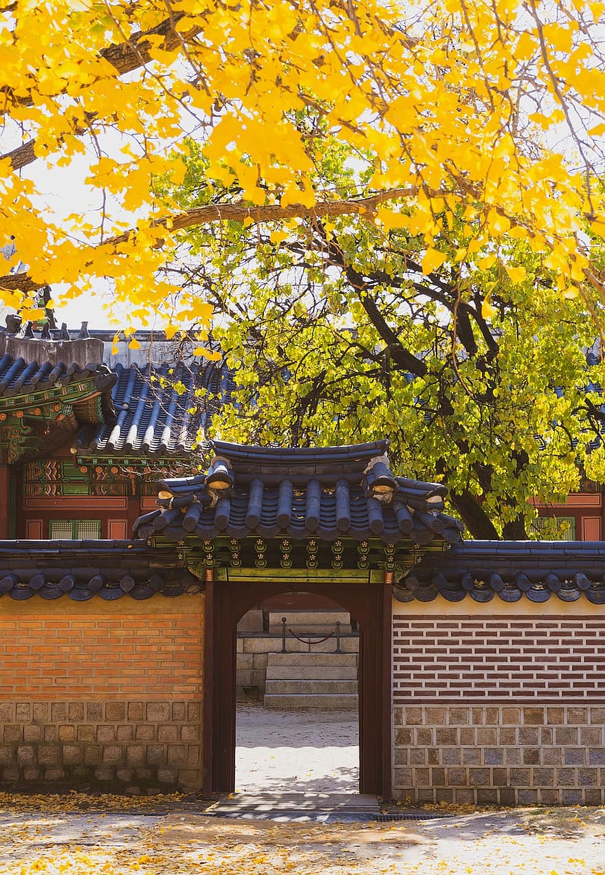 gyeongbok-palatsi, perinteinen, kulttuuri, Korea, Soul