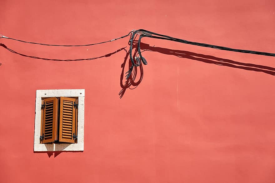 Wall, Cable, Electricity, Power Cable, Energy, Window, Shutter