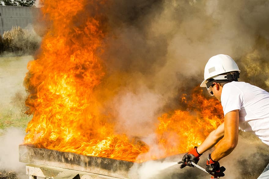 foc, pompier, salvare, de urgență, stingere a incendiilor, echipament, Pericol