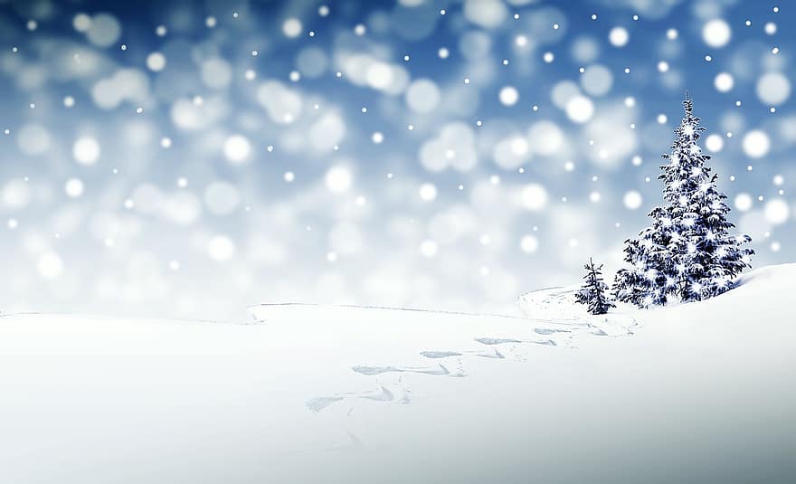 Χριστούγεννα, χιόνι, χειμώνας, κρύο, Χριστουγεννιάτικο μοτίβο, νιφάδες χιονιού, χιονόπτωση, Χριστουγεννιάτικο χαιρετισμό, Δεκέμβριος, λευκό, μπλε
