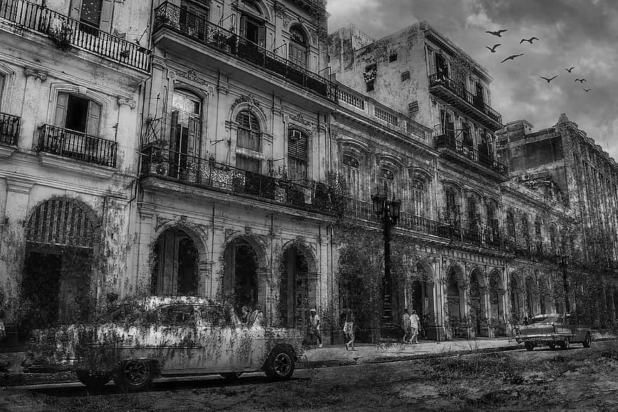 Havanna, Kuba, die Architektur, Hauptstadt, Stadt, historisch, Tourismus, alt, Fahrzeug, Reise, nostalgisch