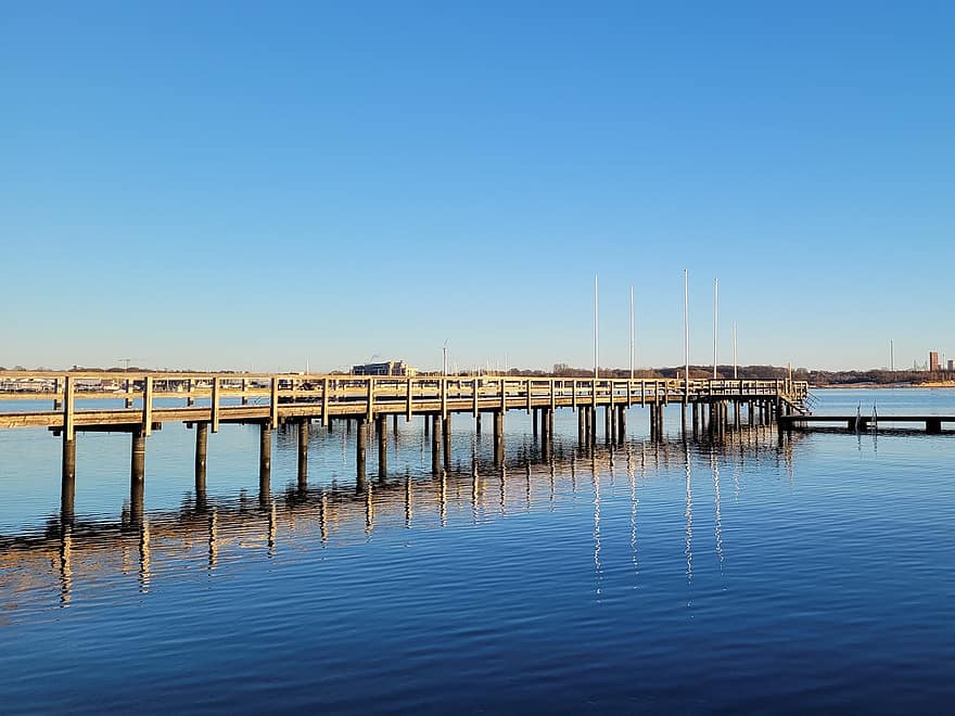Web, Bridge, Baltic Sea, Sea, Dock