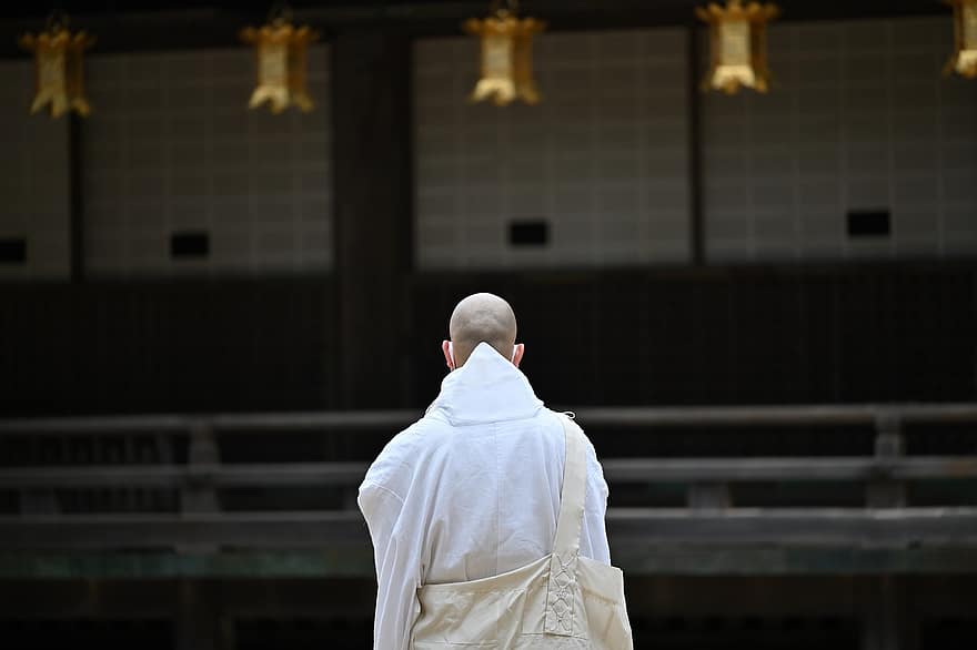biarawan, Kuil, agama Buddha, doa