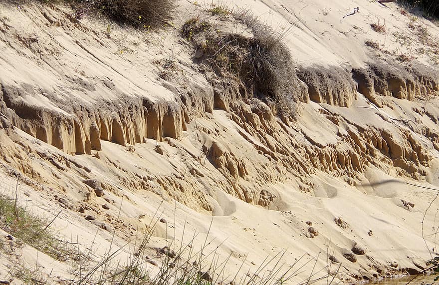 dunas, areia, erosão, natureza