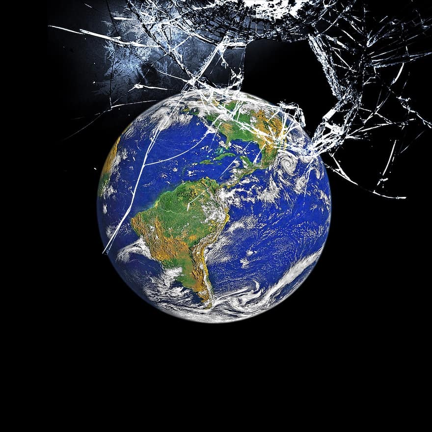 Debris, Shine, Earth, World, Broken Glass, Develop, Grow, Progress, Global Offer, Global Market, Market