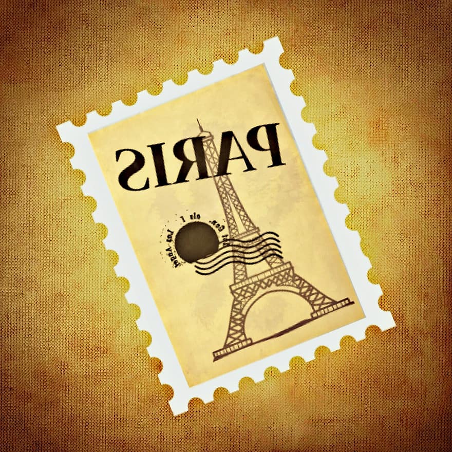 우표, 파리, 에펠 탑