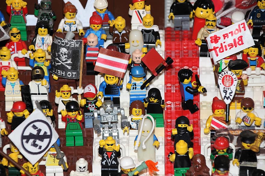 lego, žaislai, Statybiniai blokai, Futbolo žaidimo „Lego“ rinkinys
