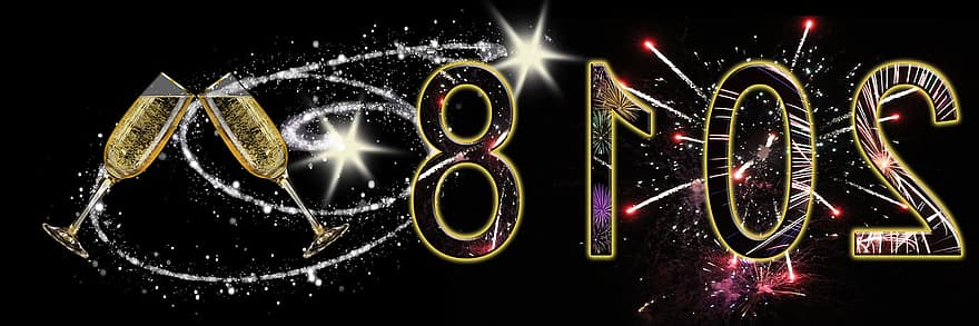 emociones, día de Año Nuevo, Vispera de Año Nuevo, 2018, Sylvester, fuegos artificiales, estados financieros anuales, cambio de año, año nuevo 2018, celebrar, festival