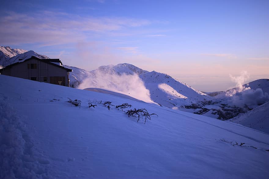 bjerg, sne, sne bjerg, kold, valentinsdag, japan, bjergbestigning, stå på ski