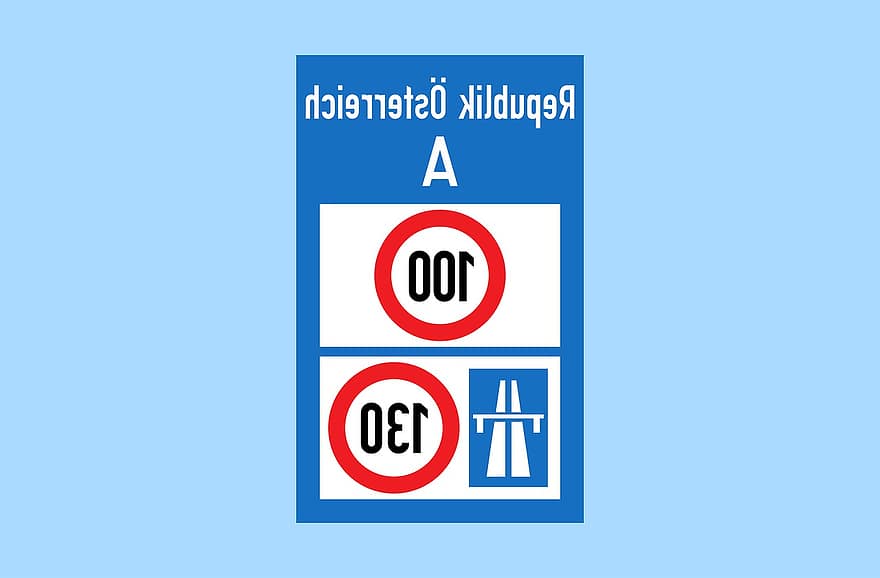 オーストリア、道路標識、制限速度、交通標識