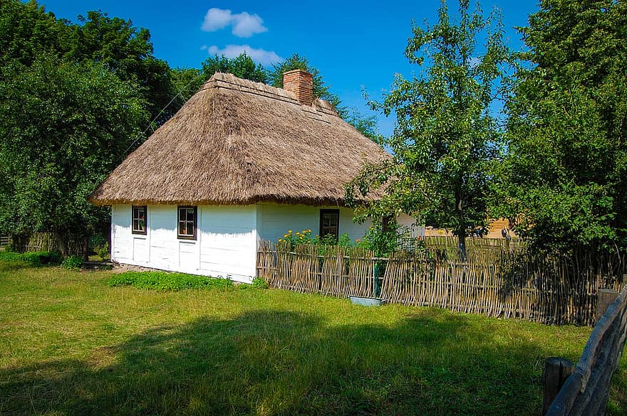 Dorf, Hütte, Landschaft, ländlich, Natur, Freiluftmuseum