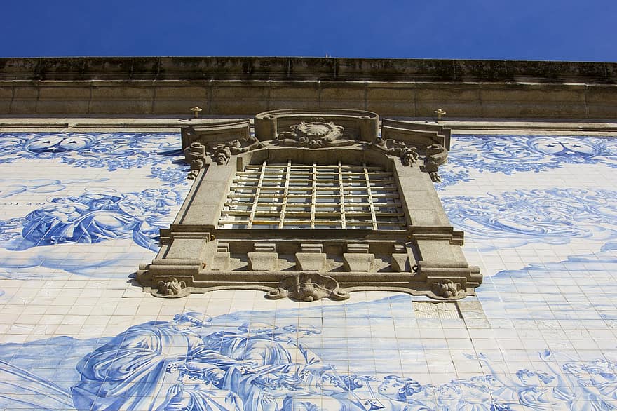parede, fachada, fresco, porta, Portugal, viagem