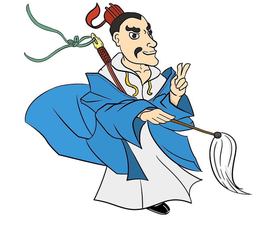 Lü Dongbin, mand, gammel, kinesisk, mytologisk, otte, udødelige, taoist, pantheon, Kina, ældre