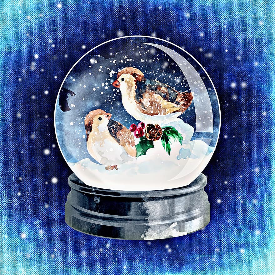 شتاء ، كرة الثلج ، ثلج ، البرد ، مرح ، أزرق ، ديسمبر ، عيد الميلاد
