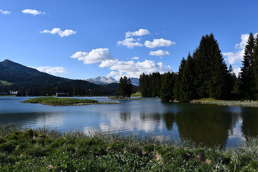 lago, Alpi, natura, alpino, montagne, cielo, paesaggio, Svizzera, escursioni a piedi, acqua, estate