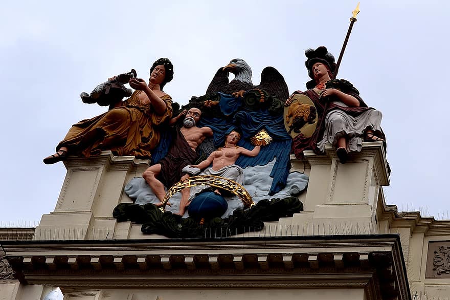 Alkmaar, Town Hall, Story, Art, Characters, Roof, Holland, North Holland, Netherlands, cultures, religion