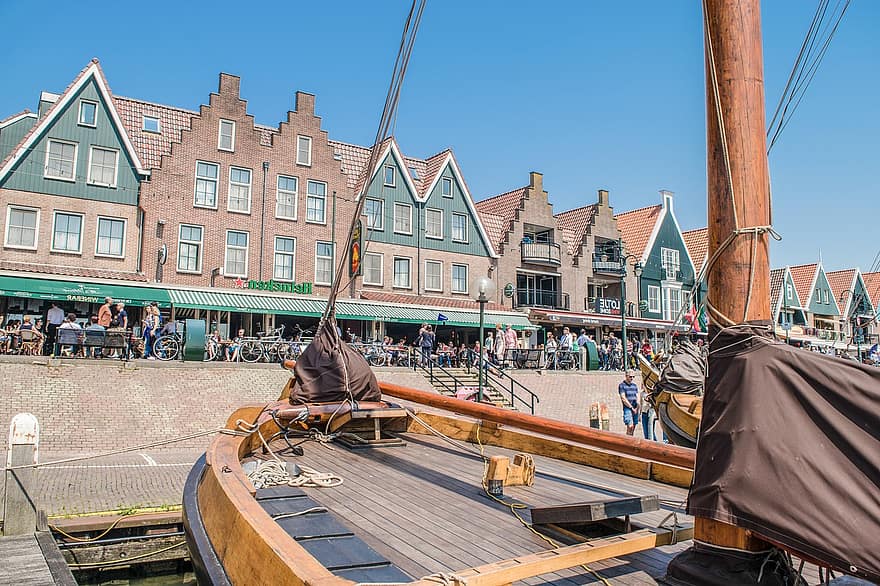 лодки, Нидерланды, городок, Голландия, Европа, туризм