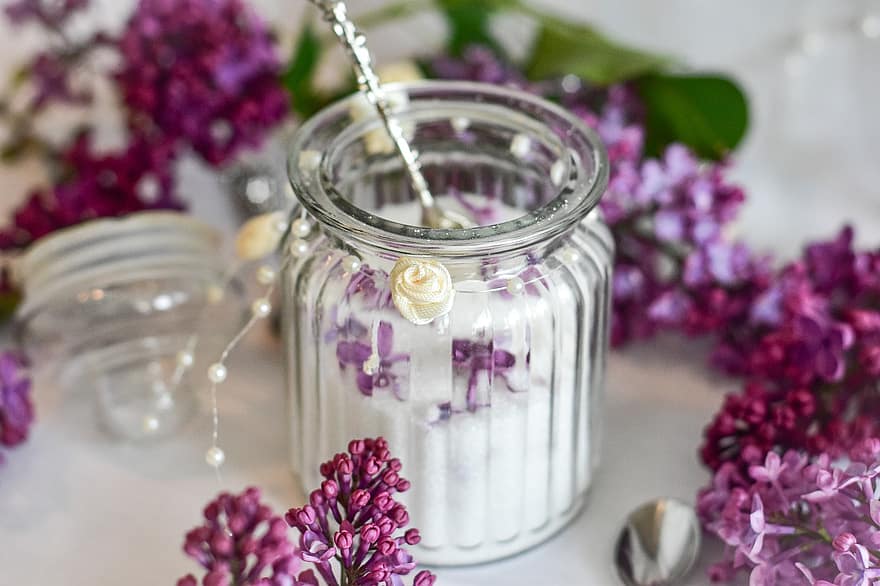 bunga lilac, Gula, bunga ungu, ungu, alam, dapur, bunga, dekorasi, merapatkan, kesegaran, musim panas