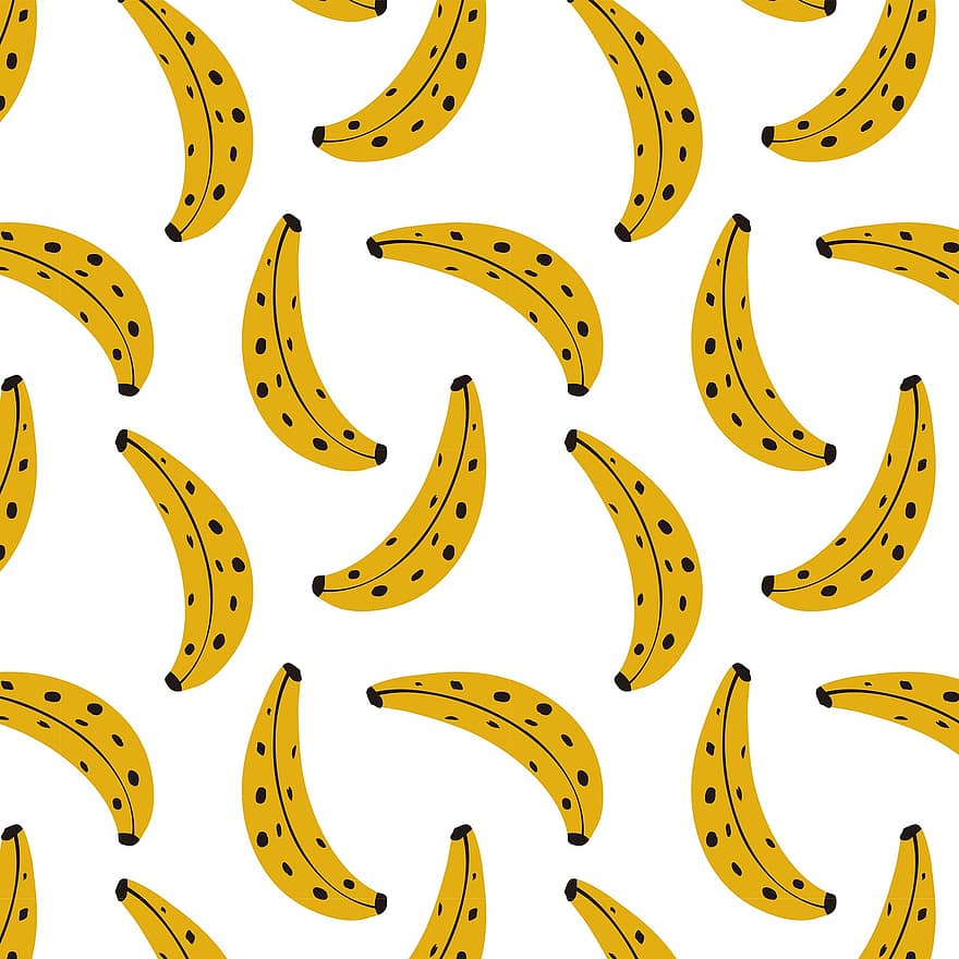 Banana, Fruit, Yellow, Summer, Supermarket, Sweet, Vitamins, Organic, Mature, Tropical, Background