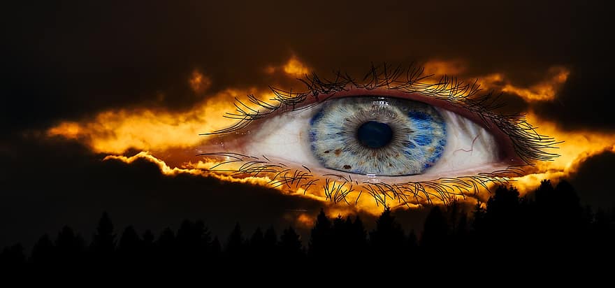Surreal, Eye, Fantasy, Mysterious, Halloween, Lighting, View, Pupil, See, Monitor, Watch