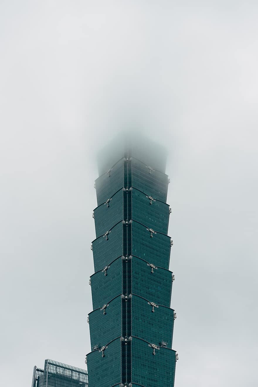tårn, skyskraper, bygning, taipei 101, taipei, taiwan, by, skyline, bybildet, Kina, landemerke