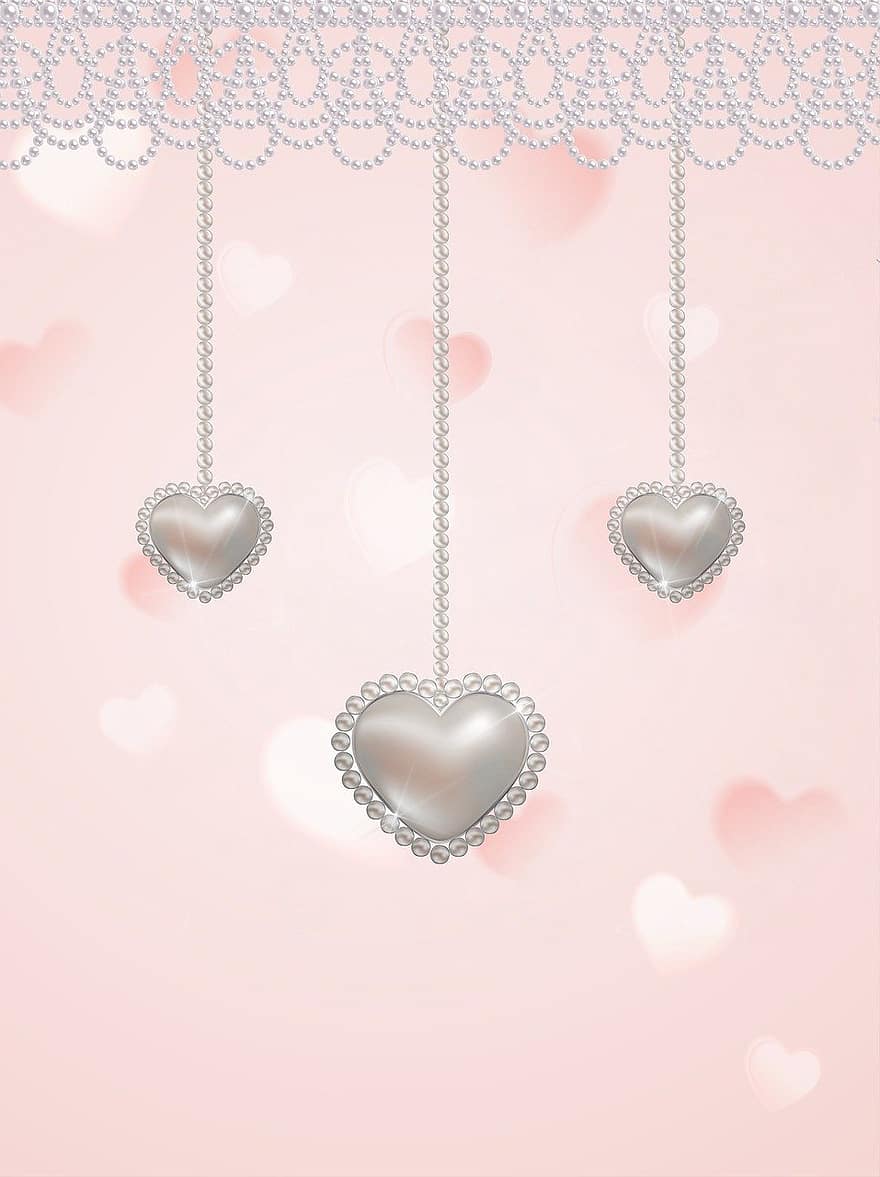 Hearts, Art, Symbol, Romantic, Greeting Card, Valentine, Mother's Day, Birthday, Wedding, Jewelry, Pink