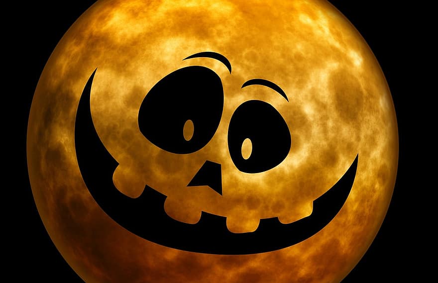 Halloween, bizarre, surréaliste, atmosphère, terrifiant, visage, silhouette
